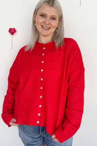 In The Works Cardigan in Red