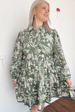 Anilu Dress in Green