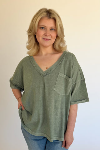 Camila Top  in Olive +