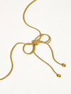 Wildrose 18K Gold Plated Bow Chain Necklace