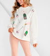 White Champagne Sparkle Sweater // Mud Pie