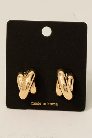 Layered Tubes Stud Earrings
