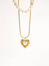 Taliana Pearl Heart Necklace