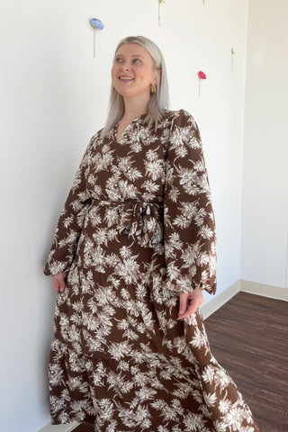 Fall Floral Midi Dress
