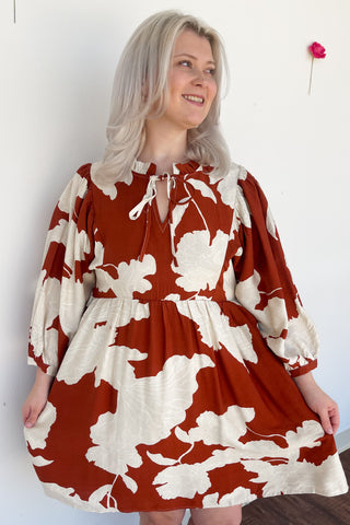 Sandy Dress in Rust