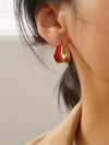 Candide Earrings {black & burgundy}