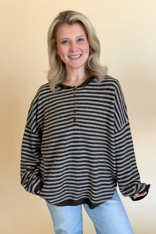 Henley Sweater Top