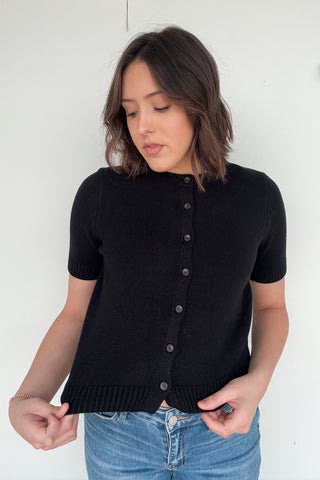 Karen Sweater Top in Black