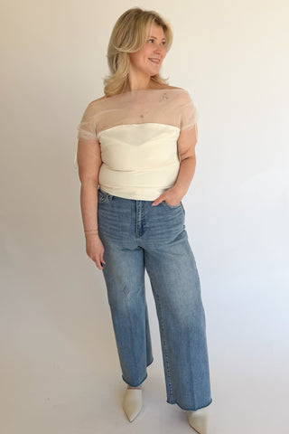 Date Night Top In Ivory