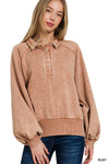 Judith Button Up Sweater in Rust