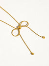 Wildrose 18K Gold Plated Bow Chain Necklace