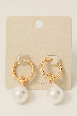 Pearl Hoop Earrings