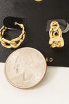 Mini Chain Link Hoop Gold Earrings