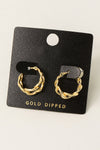 Mini Chain Link Hoop Gold Earrings