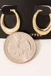 Gold Dipped Mini Oval Pincatch Hoop Earrings