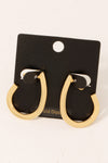 Gold Dipped Oval Teardrop Hoop Earrings