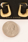 Gold Dipped Mini Square Hoop Earrings