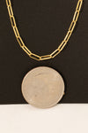 Gold Dipped Oval Chain Necklace // Gold - Silver