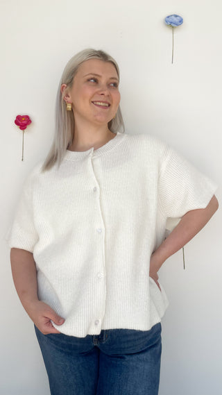 Antigua Sweater Top in Cream