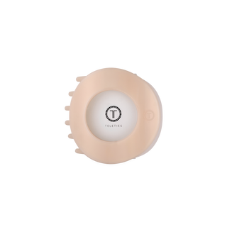 Flat Circle Medium Hair Clip in Almond Beige