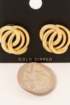 Gold Dipped Textured Knot Stud Earrings