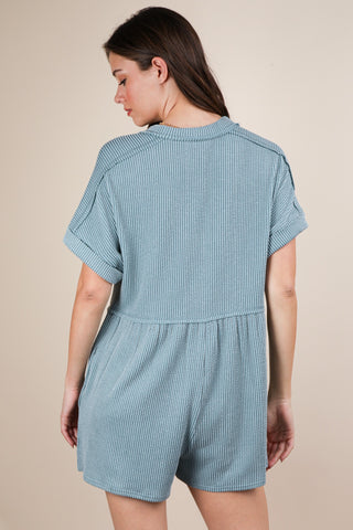 The Avery Romper in Blue