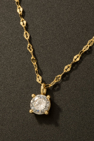Circle Gem Pendant Necklace