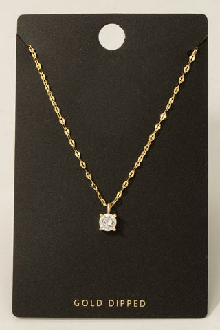 Circle Gem Pendant Necklace