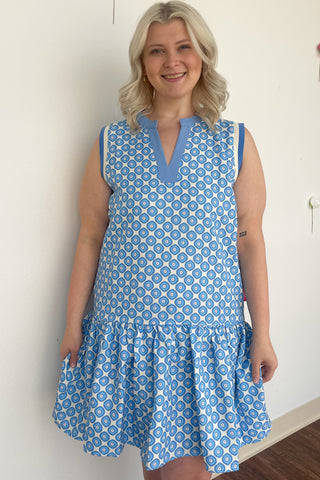 Country Club Dress in Blue
