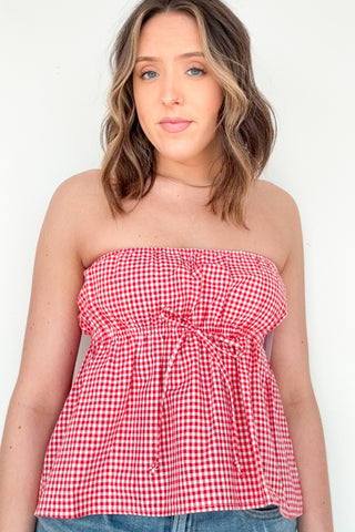 Brianna Checkered Top