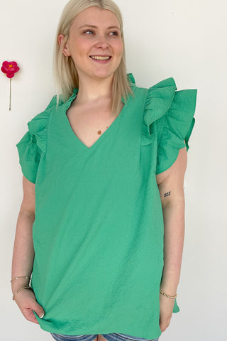 Peony Top In Green +