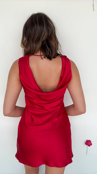 Flirt Alert Dress in Red