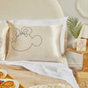 Kitsch & Mickey and Minnie Satin Pillowcase Mr. Mouse -Cream