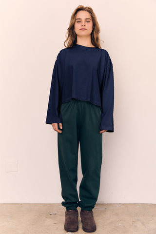 Tania Long Sleeve Top In Navy