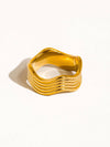 Ivan Wavy Ring - 18K Gold Plated