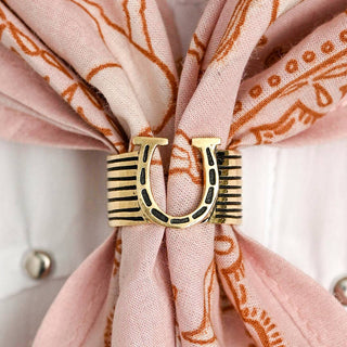 Horseshoe Brass Bandana Ring