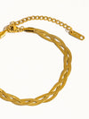 Yvet Braided Snake Chain Bracelet - 18K Gold Plated