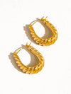 Jordyn Croissant Hoop Earring - 18K Gold Plated