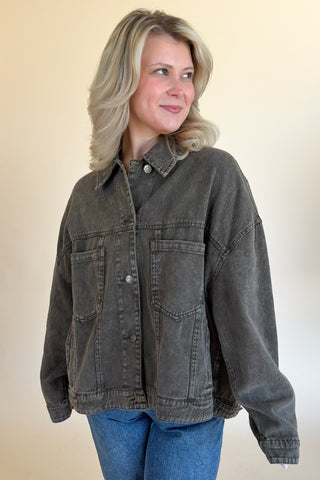 Melissa Jacket in Black-Brown