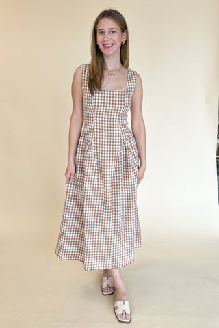 Kassandra Dress in Brown