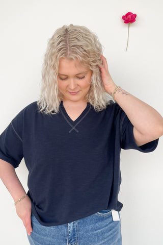 Alva Top in Navy rt