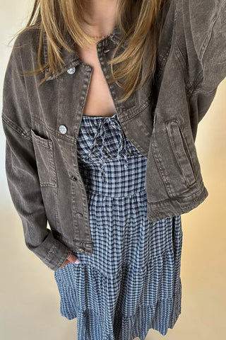 Melissa Jacket in Black-Brown