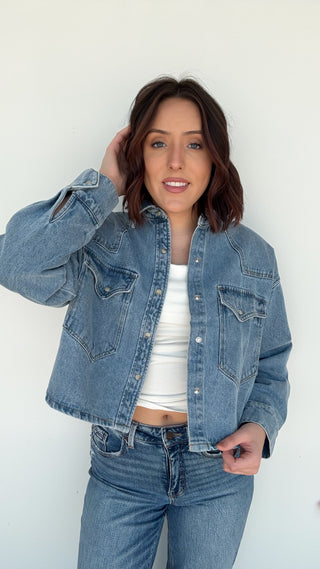 Rafi Denim Top // Steve Madden