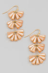 Tiered Glass Bead Drop Earrings
