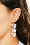 Tiered Glass Bead Drop Earrings
