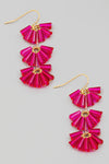 Tiered Glass Bead Drop Earrings