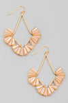 Teardrop Cutout Glass Bead Drop Earrings