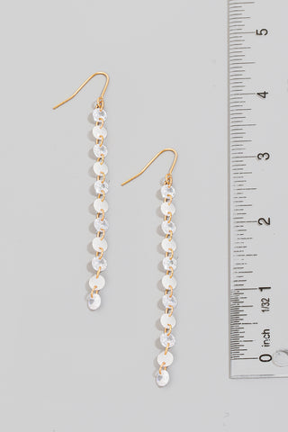 Mixed Glass Beaded Chain Dangle Earrings