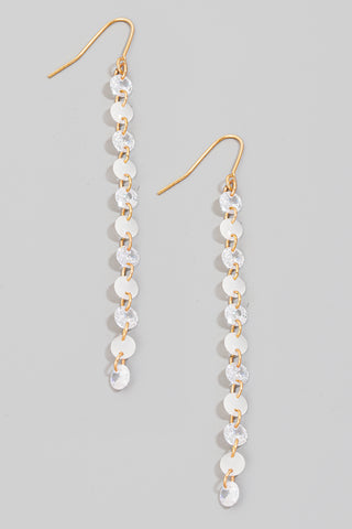 Mixed Glass Beaded Chain Dangle Earrings