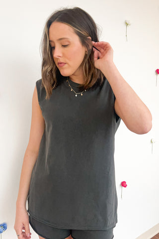 Calm My Mind Top in Black